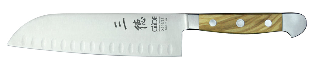 Güde Alpha Olive - Santoku 18cm (Kullenschliff)